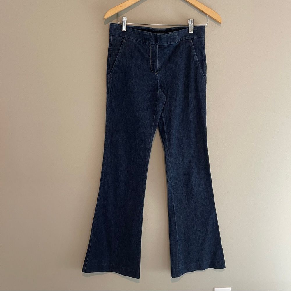 Theory Dark Wash Wide Leg Flare Jeans Size 2